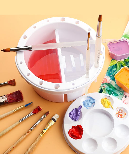 Brush washing bucket