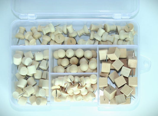 Cork board pins set